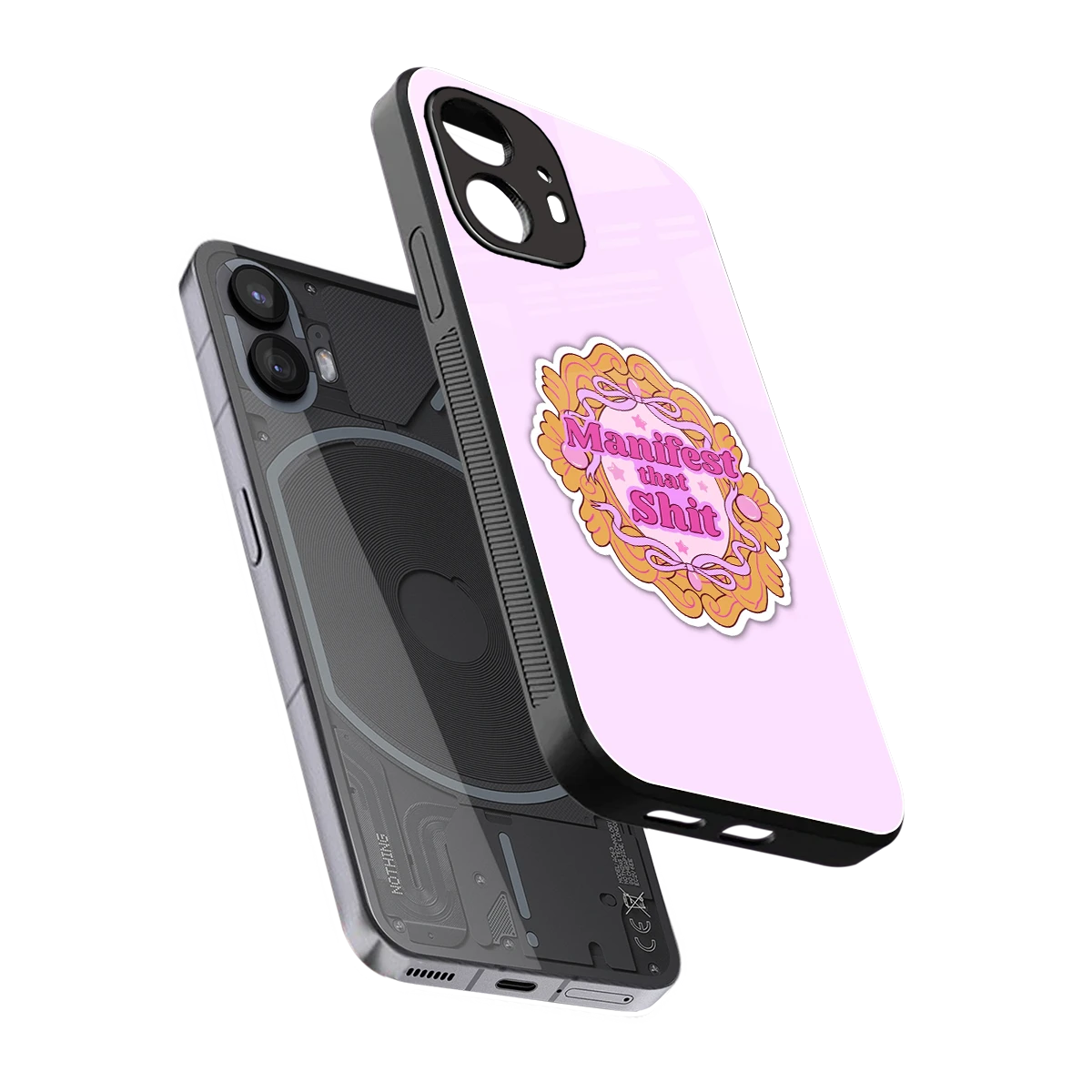 Manifestor sleek nothing phone 2 cover with tempered glass back and TPU edges