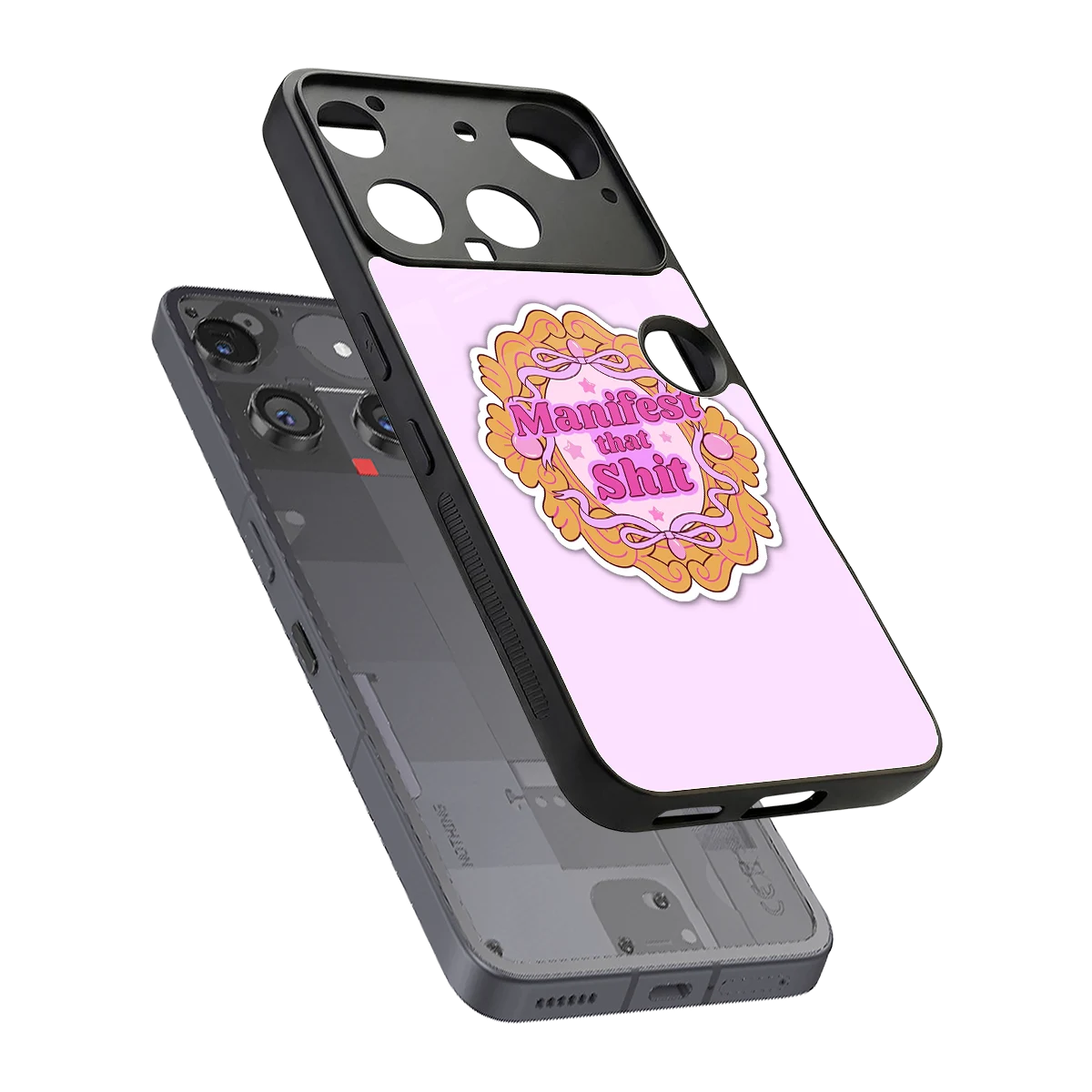 Manifestor sleek nothing phone 3 cover with tempered glass back and TPU edges