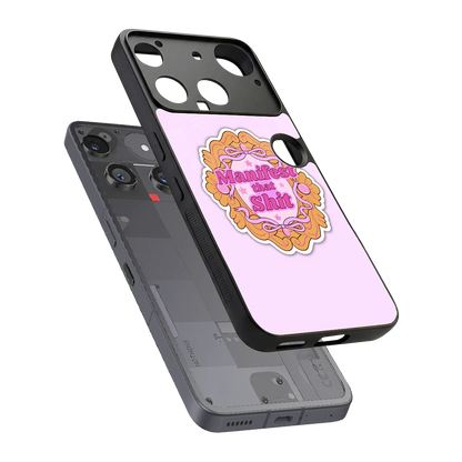 Manifestor sleek nothing phone 3 cover with tempered glass back and TPU edges
