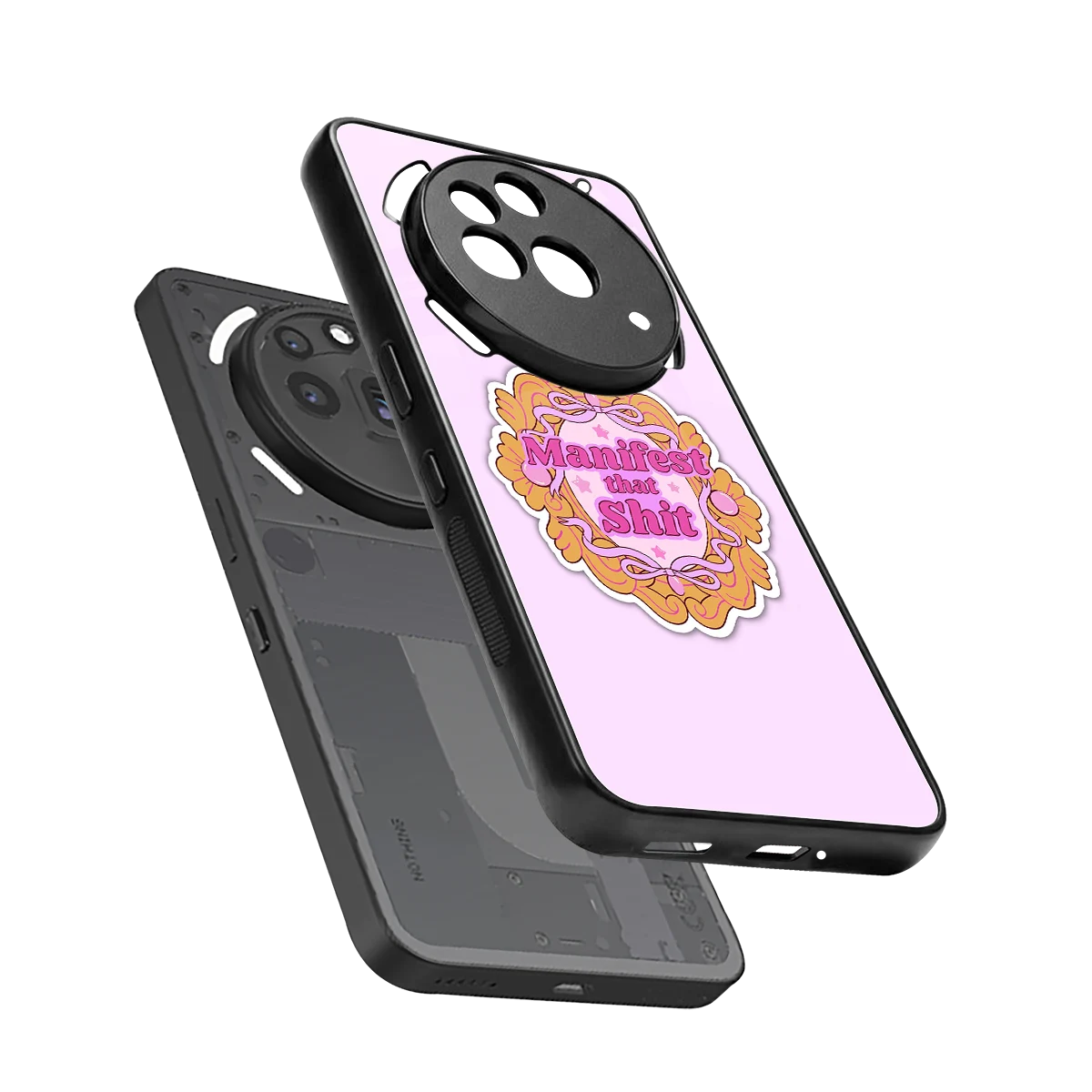 Manifestor sleek nothing phone 3a pro cover with tempered glass back and TPU edges
