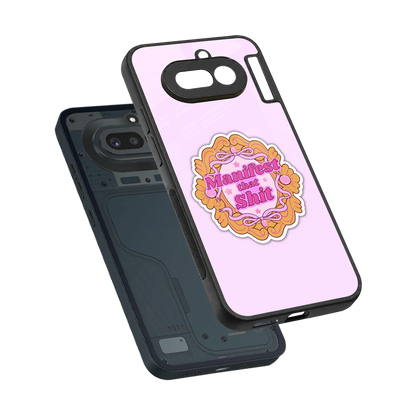 Manifestor sleek nothing phone 4a cover with tempered glass back and TPU edges