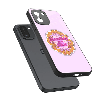 Manifestor sleek oneplus 15r cover with tempered glass back and TPU edges