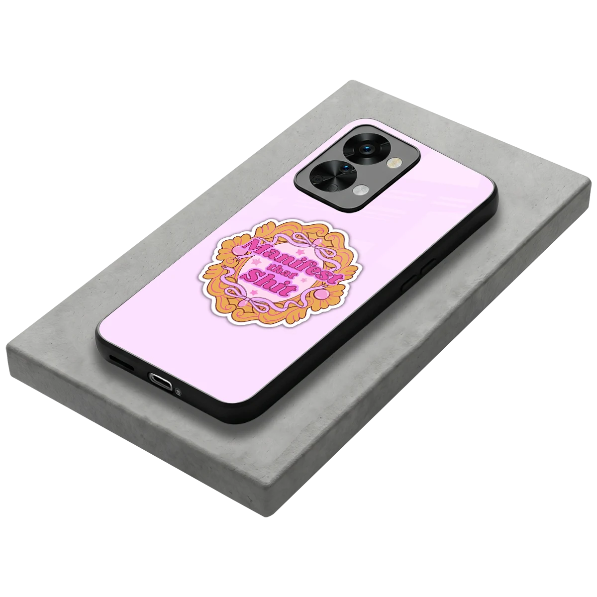 Manifestor stylish phone case for oneplus nord 2t | glossy glass and slim fit