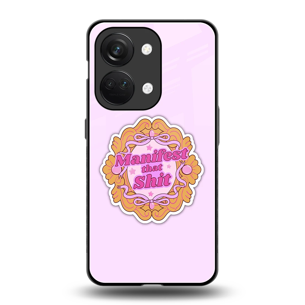 Manifestor back phone cover | glass case for oneplus nord 3