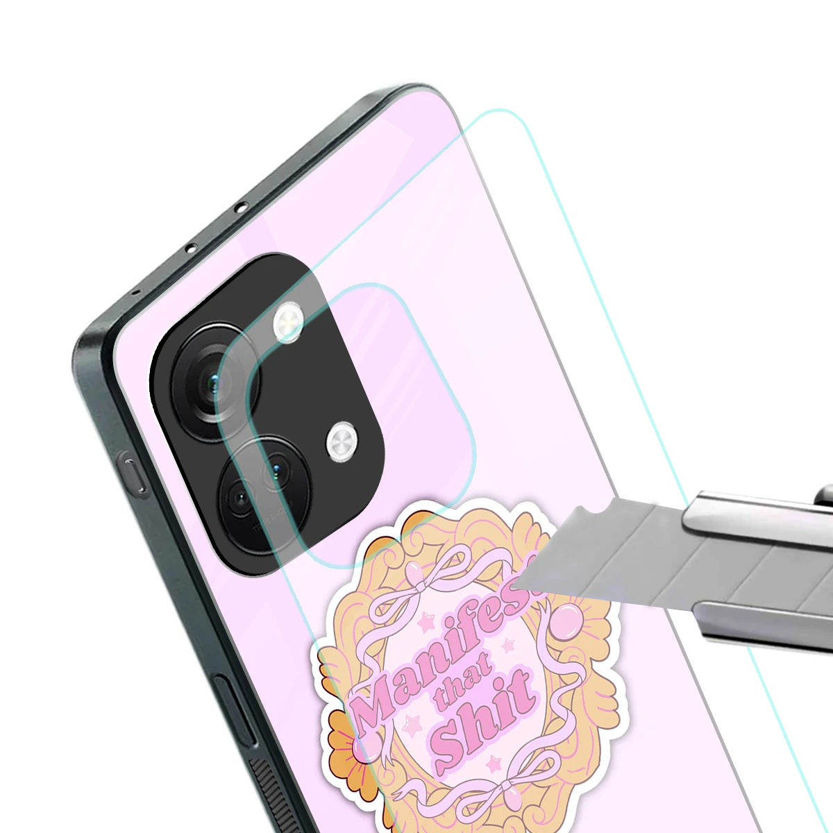 Manifestor stylish phone case for oneplus nord 3 | glossy glass and slim fit