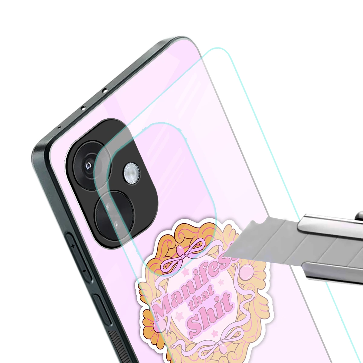 Manifestor stylish phone case for oneplus nord ce 3 | glossy glass and slim fit