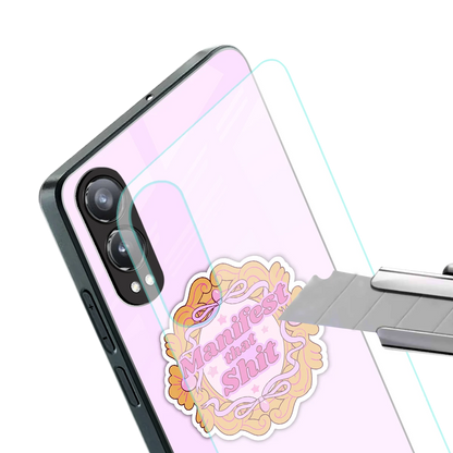 Manifestor stylish phone case for oneplus nord ce 4 lite | glossy glass and slim fit
