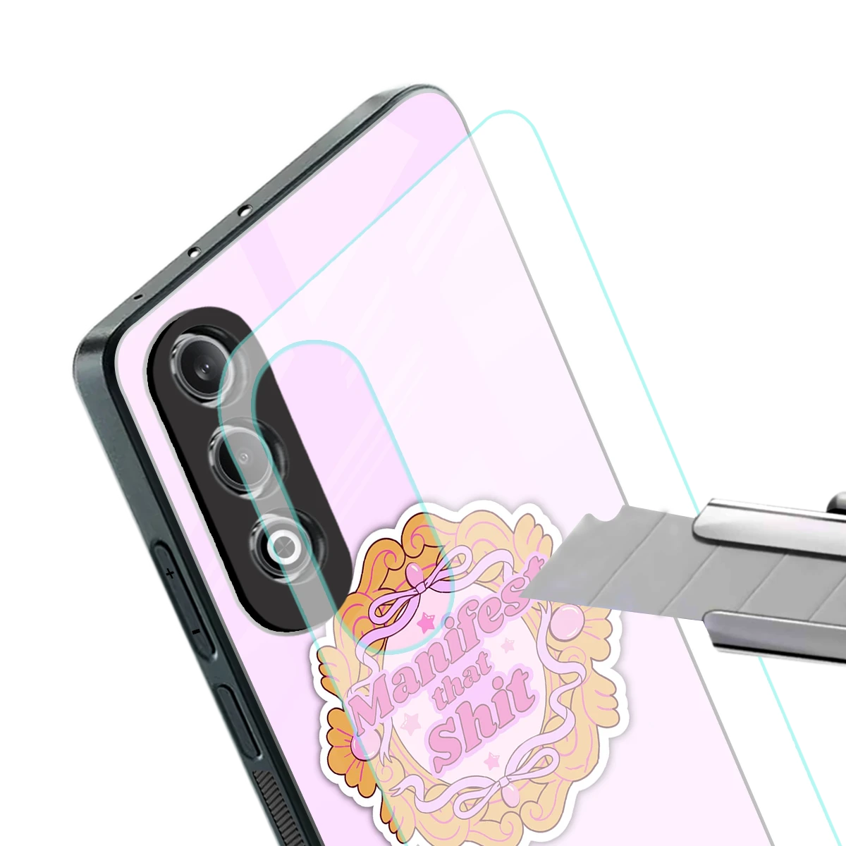 Manifestor stylish phone case for oneplus nord ce 4 | glossy glass and slim fit