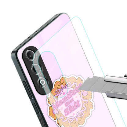 Manifestor stylish phone case for oneplus nord ce 4 | glossy glass and slim fit