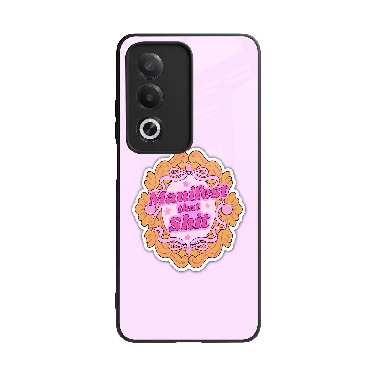 Manifestor back phone cover | glass case for oppo a3 pro