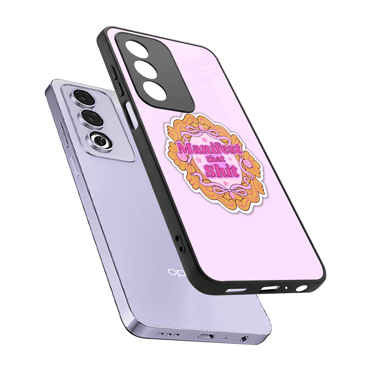 Manifestor sleek oppo a3 pro cover with tempered glass back and TPU edges