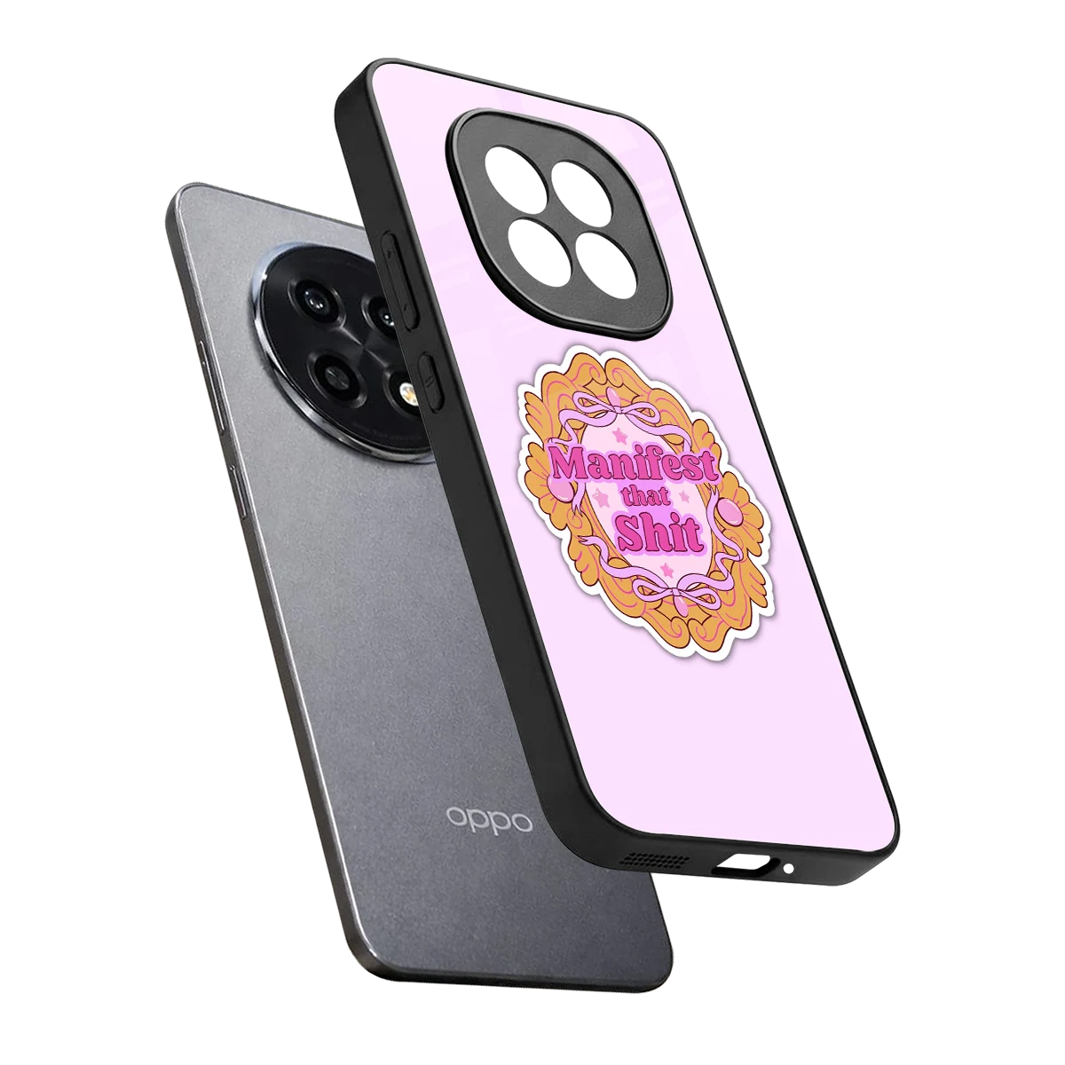 Manifestor sleek oppo f29 pro 5g cover with tempered glass back and TPU edges
