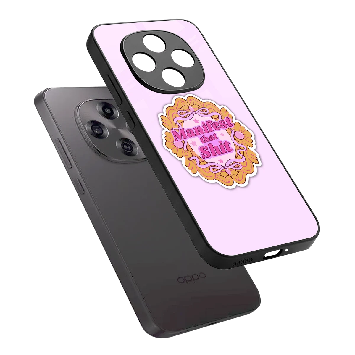Manifestor sleek oppo f31 pro 5g cover with tempered glass back and TPU edges
