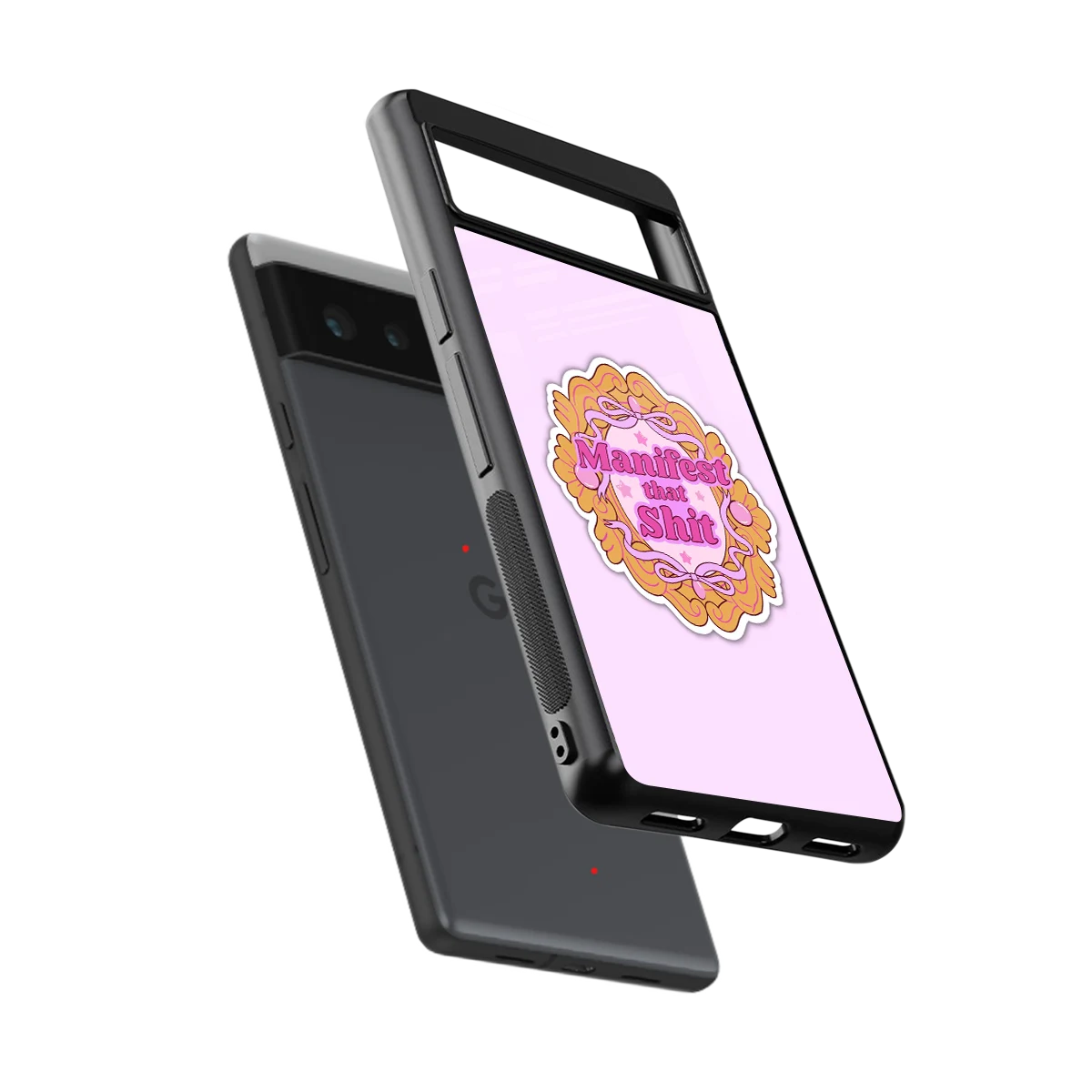 Manifestor sleek google pixel 6a cover with tempered glass back and TPU edges