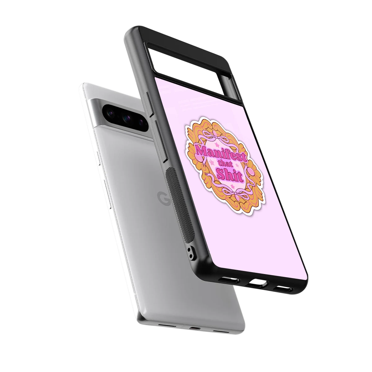 Manifestor sleek google pixel 8 pro cover with tempered glass back and TPU edges