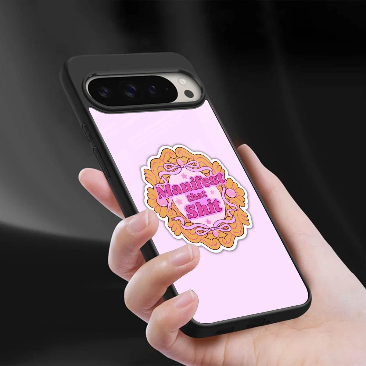 Manifestor sleek google pixel 9 pro cover with tempered glass back and TPU edges