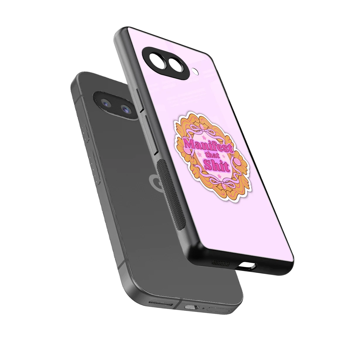 Manifestor sleek google pixel 10a cover with tempered glass back and TPU edges