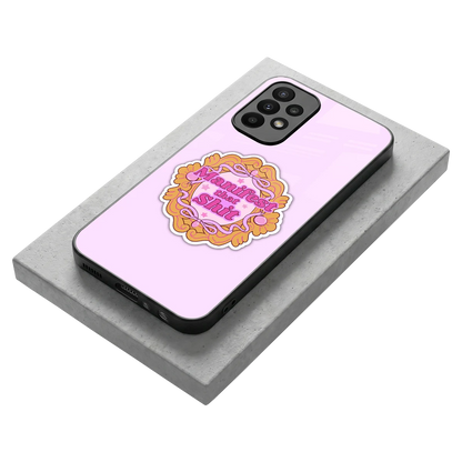 Manifestor stylish phone case for samsung galaxy a23 | glossy glass and slim fit