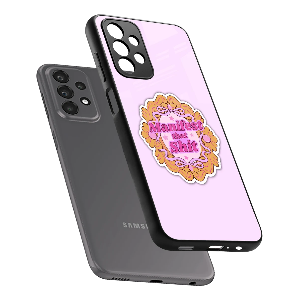 Manifestor sleek samsung galaxy a23 cover with tempered glass back and TPU edges