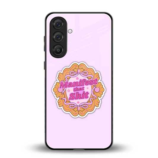 Manifestor back phone cover | glass case for samsung galaxy m35 5g