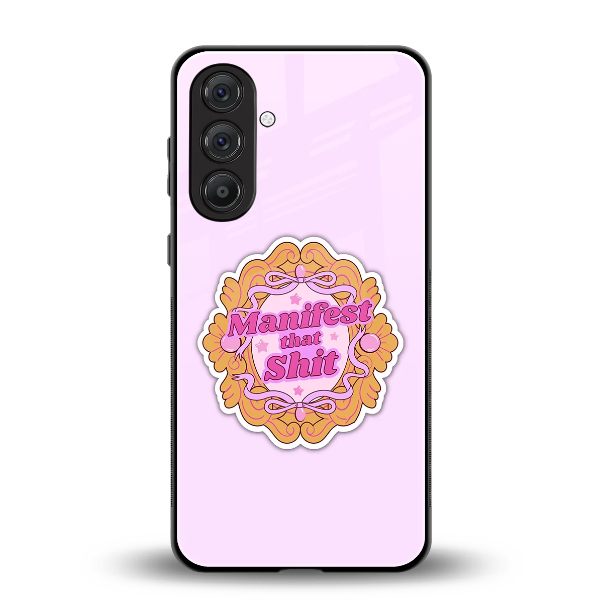 Manifestor back phone cover | glass case for samsung galaxy a55 5g