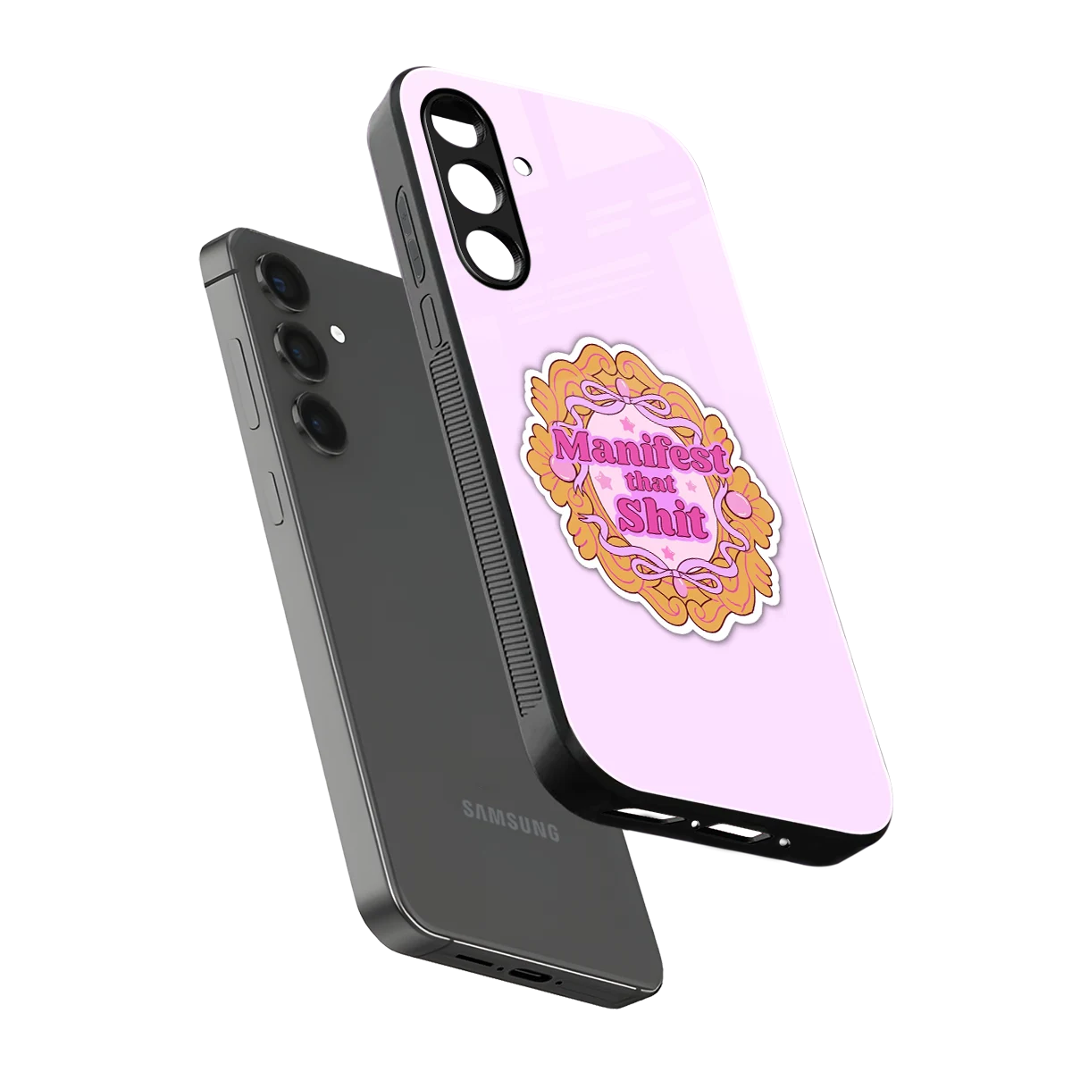 Manifestor sleek samsung galaxy a55 5g cover with tempered glass back and TPU edges