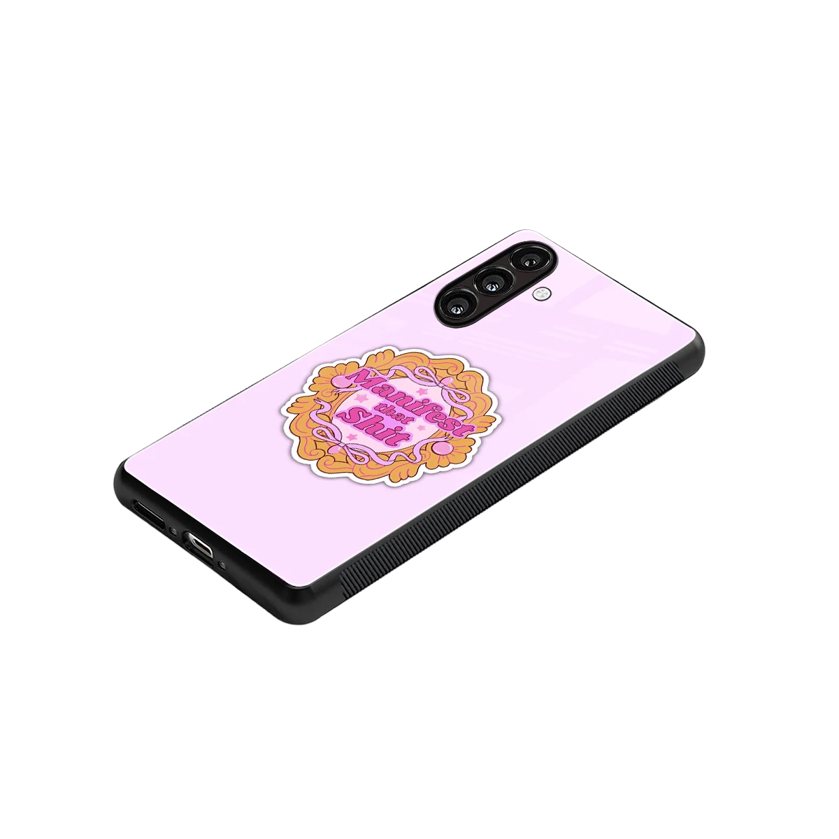 Manifestor stylish phone case for samsung galaxy a55 5g | glossy glass and slim fit