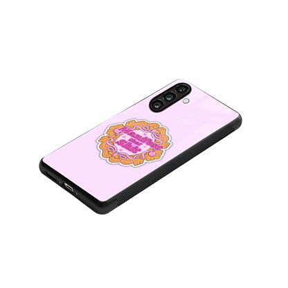 Manifestor stylish phone case for samsung galaxy a55 5g | glossy glass and slim fit