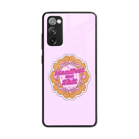 Manifestor back phone cover | glass case for samsung galaxy s20 fe
