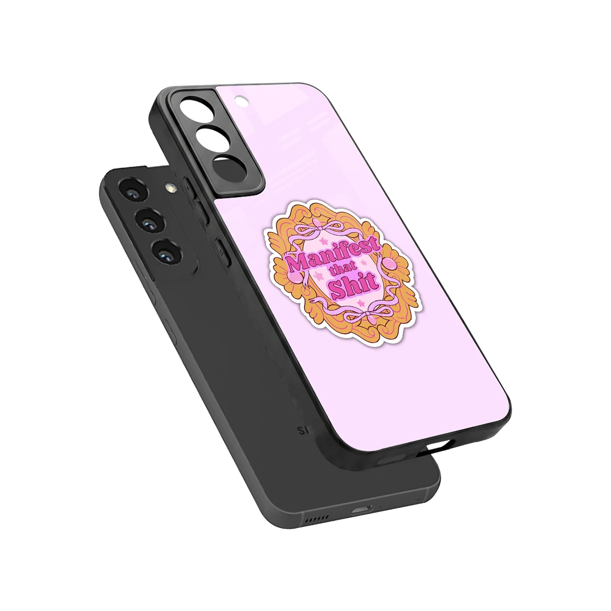Manifestor sleek samsung galaxy s22 cover with tempered glass back and TPU edges
