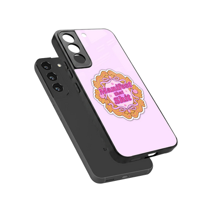 Manifestor sleek samsung galaxy s22 cover with tempered glass back and TPU edges