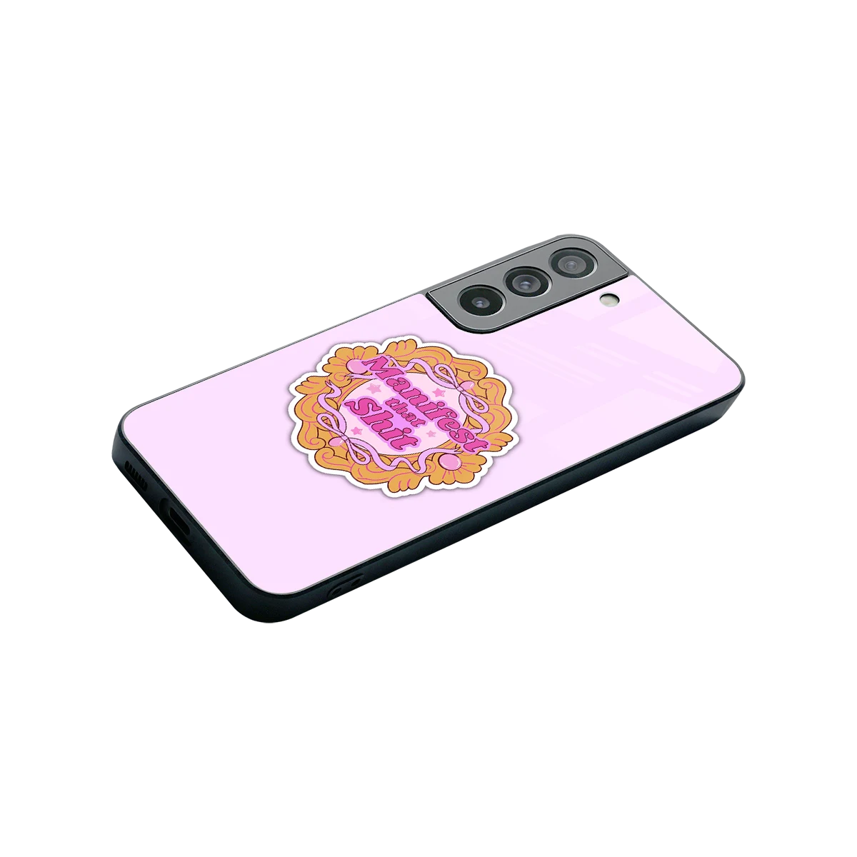 Manifestor stylish phone case for samsung galaxy s22 | glossy glass and slim fit