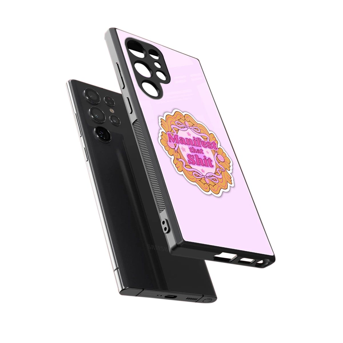 Manifestor sleek samsung galaxy s23 ultra cover with tempered glass back and TPU edges