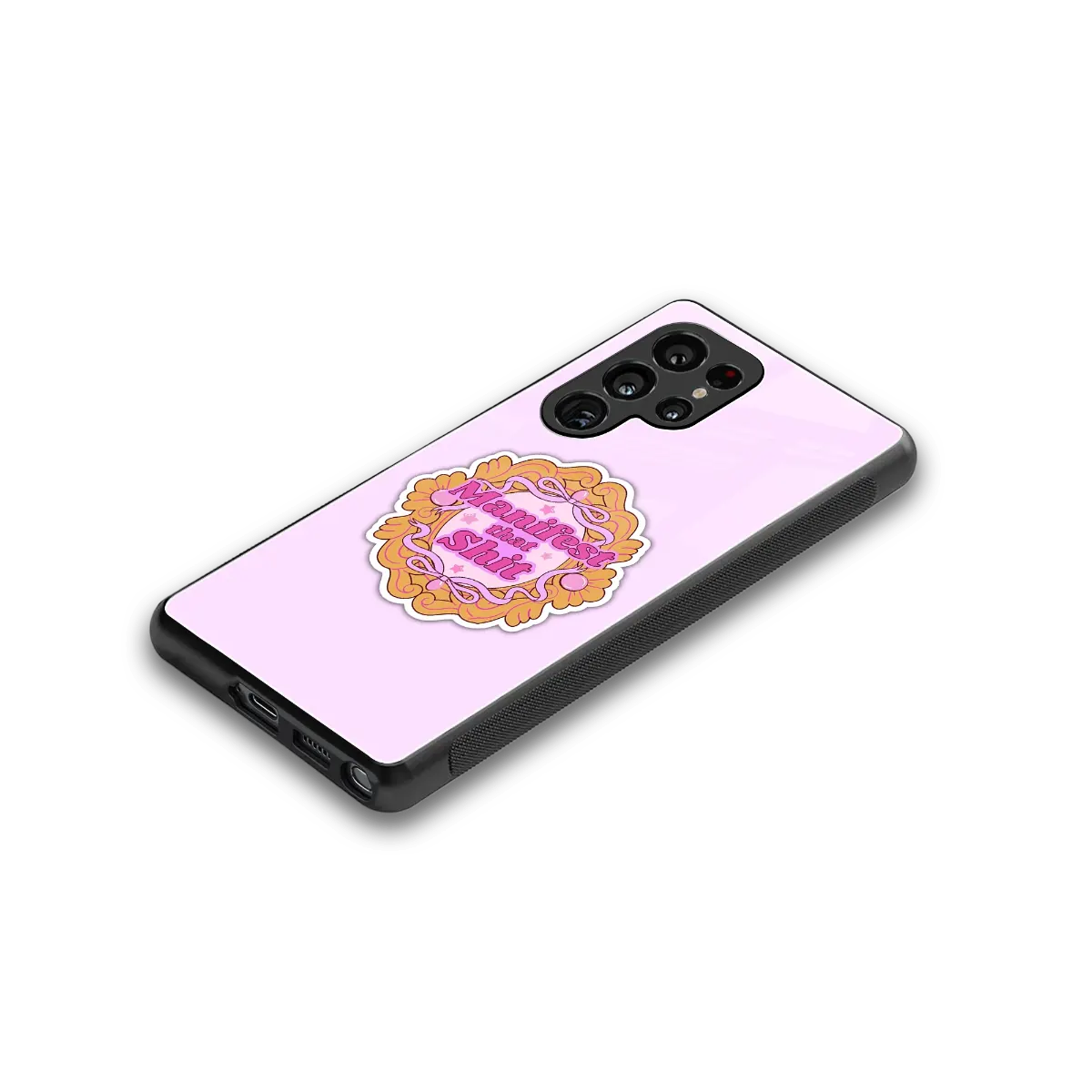 Manifestor stylish phone case for samsung galaxy s25 ultra | glossy glass and slim fit