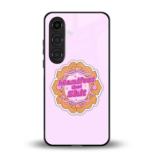 Manifestor back phone cover | glass case for samsung galaxy s25