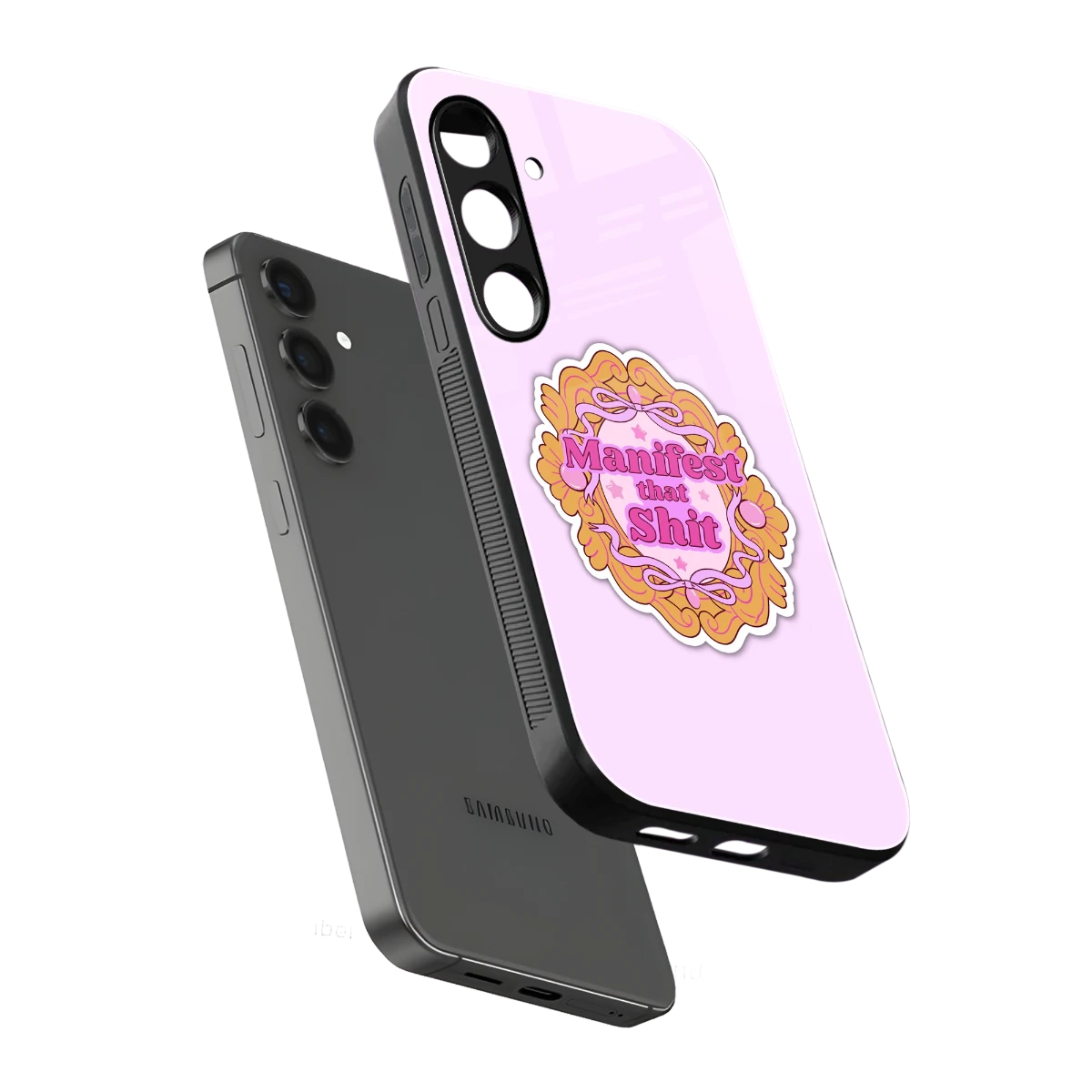 Manifestor sleek samsung galaxy s23 fe cover with tempered glass back and TPU edges