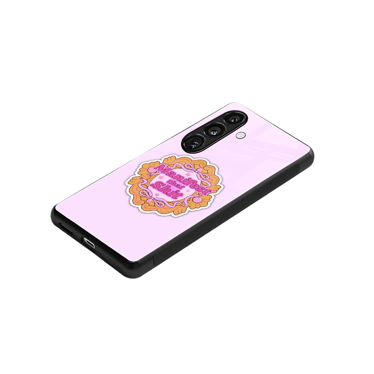 Manifestor stylish phone case for samsung galaxy s24 | glossy glass and slim fit