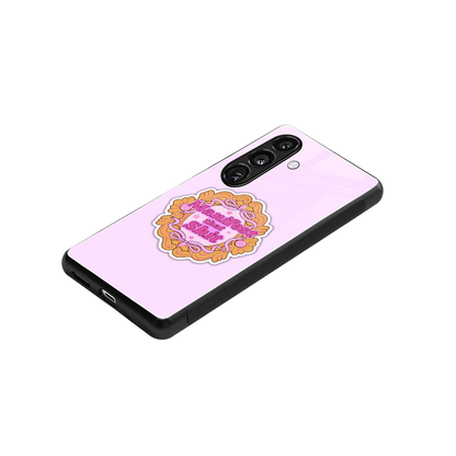 Manifestor stylish phone case for samsung galaxy s24 | glossy glass and slim fit