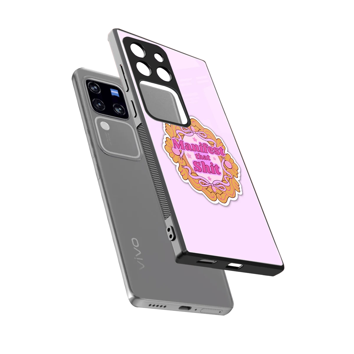 Manifestor sleekvivo v30 pro cover with tempered glass back and TPU edges