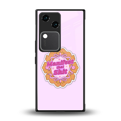 Manifestor back phone cover | glass case for vivo v30