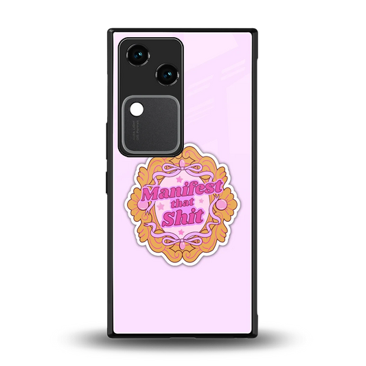 Manifestor back phone cover | glass case for vivo v30