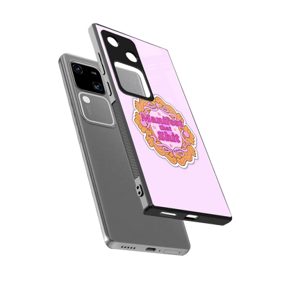 Manifestor sleek vivo v30 cover with tempered glass back and TPU edges