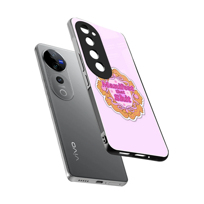 Manifestor sleek vivo v40 pro cover with tempered glass back and TPU edges