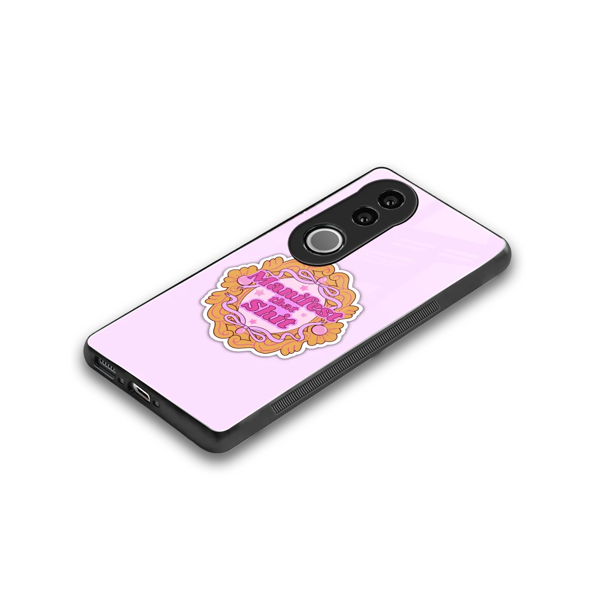 Manifestor stylish phone case for vivo v50 | glossy glass and slim fit