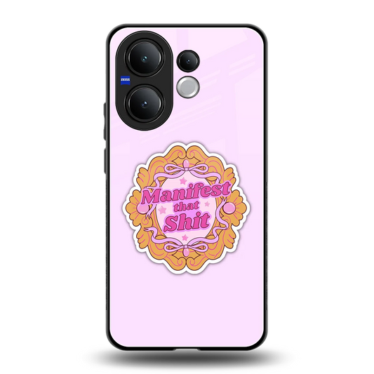 Manifestor back phone cover | glass case for vivo v60