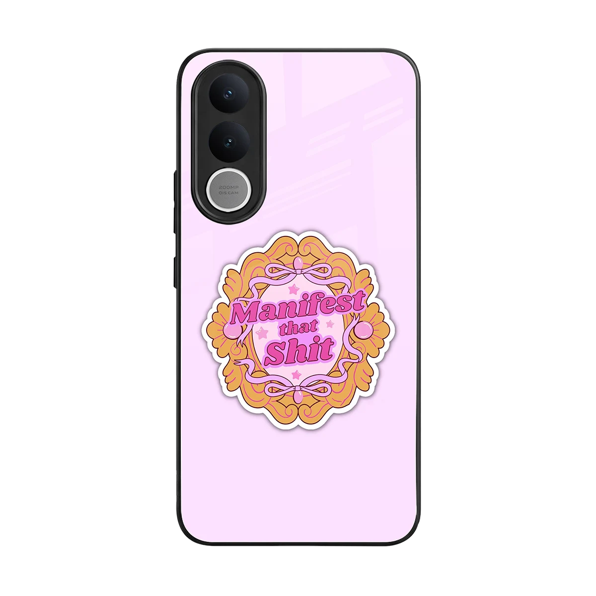 Manifestor back phone cover | glass case for vivo v70 fe