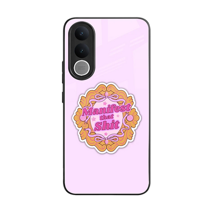 Manifestor back phone cover | glass case for vivo v70 fe
