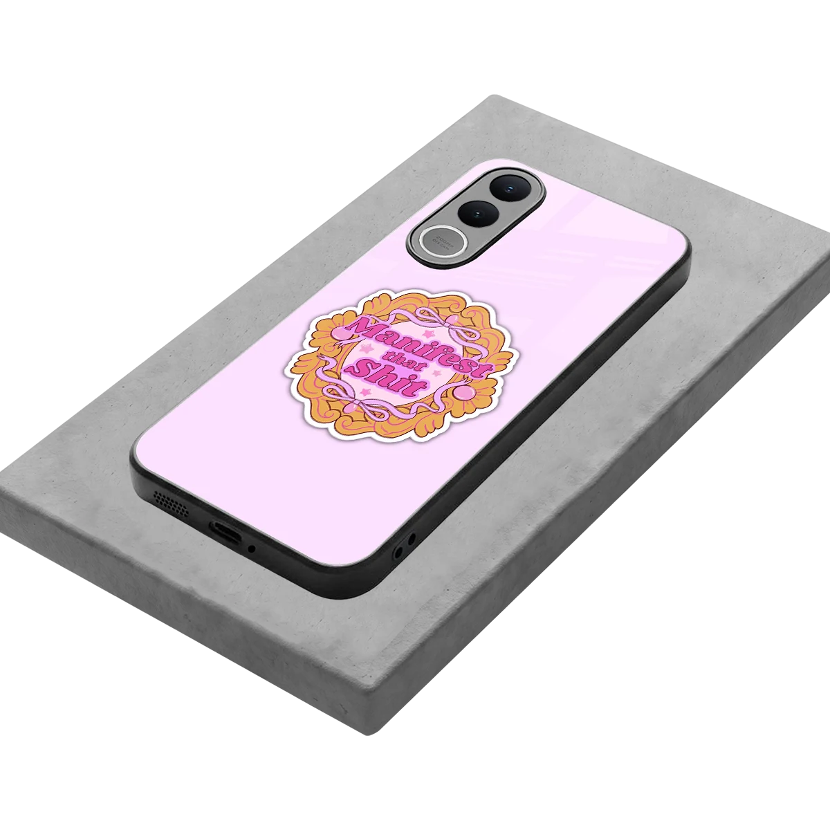 Manifestor stylish phone case for vivo v70 fe | glossy glass and slim fit