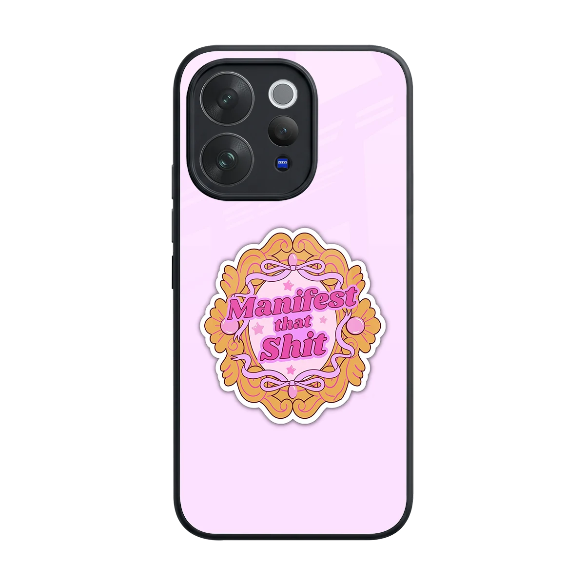 Manifestor back phone cover | glass case for vivo v70 elite