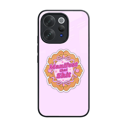 Manifestor back phone cover | glass case for vivo v70 elite